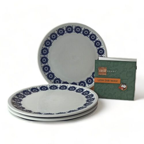 Teller flach blau